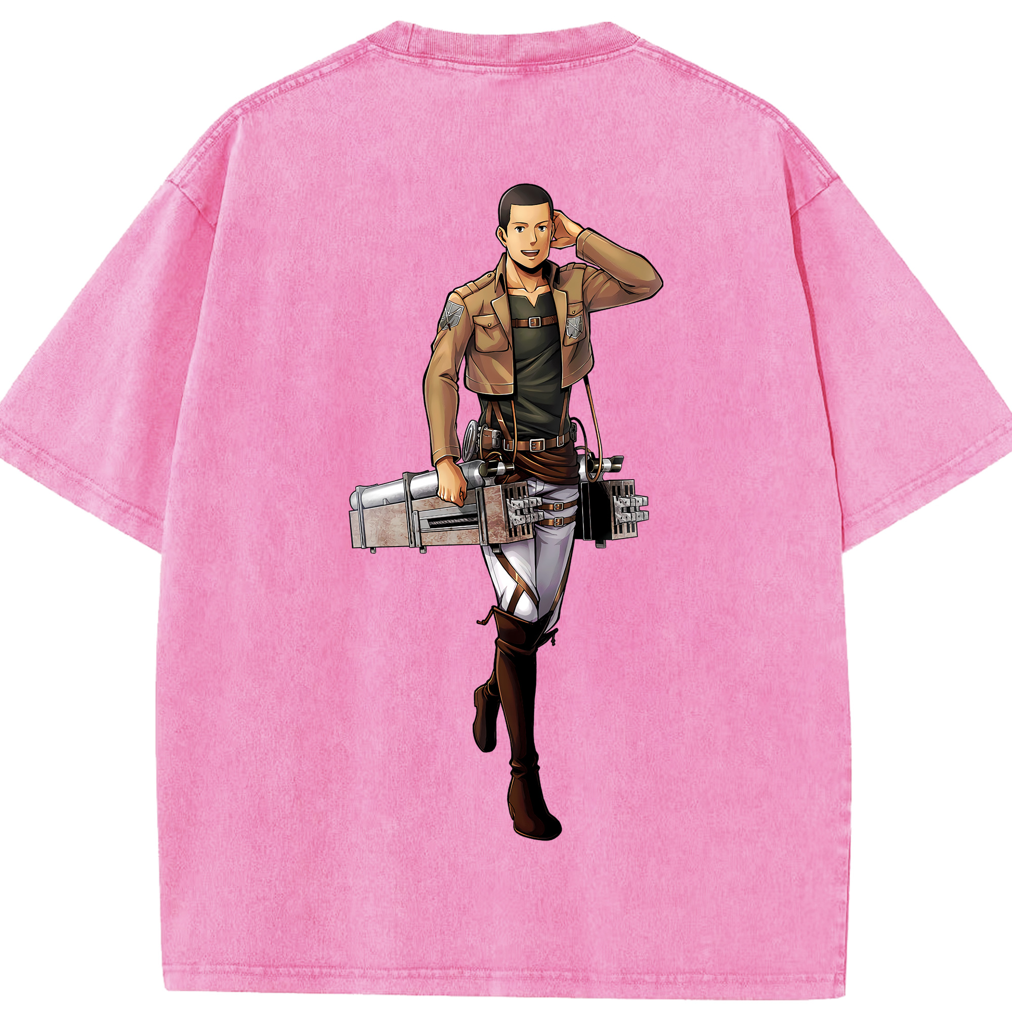 （画像用） 進撃の巨人 Attack on Titan 綿100% ヴィンテージ風 半袖Tシャツ（背面プリント）